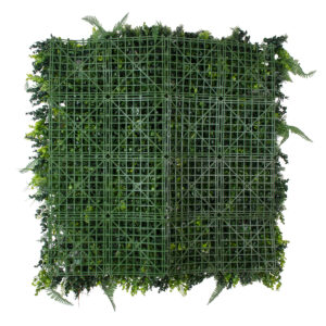 GloboStar® Artificial Garden JUNGLE FERN 20351 Τεχνητό Διακοσμητικό Πάνελ Φυλλωσιάς – Κάθετος Κήπος σύνθεση Ζούγκλα Φτέρης Μ100 x Π100 x Υ20cm