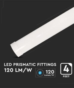 LED Πρισματικό Γραμμικό Φωτιστικό 120cm 40W V-TAC PRO Samsung Chip 4800lm 120° Φυσικό 4000K – 20351