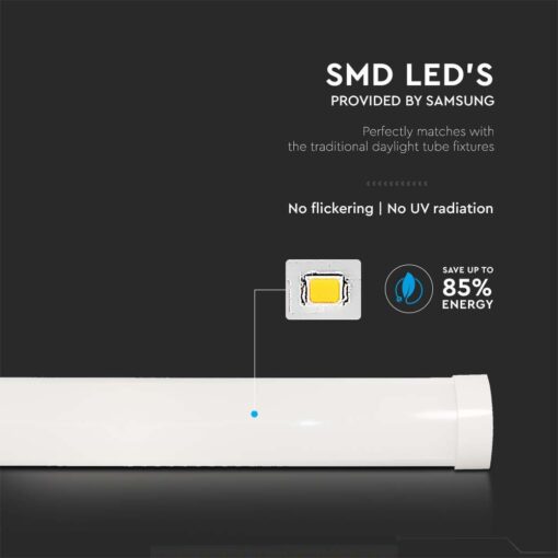 LED Πρισματικό Γραμμικό Φωτιστικό 120cm 40W V-TAC PRO Samsung Chip 4800lm 120° Φυσικό 4000K – 20351