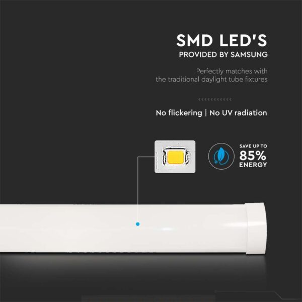 LED Πρισματικό Γραμμικό Φωτιστικό 120cm 40W V-TAC PRO Samsung Chip 4800lm 120° Φυσικό 4000K – 20351