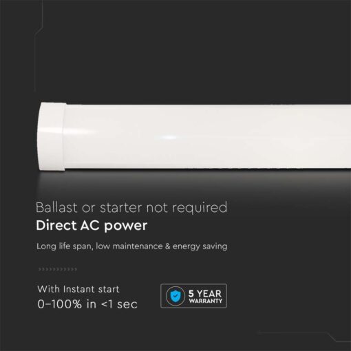 LED Πρισματικό Γραμμικό Φωτιστικό 120cm 40W V-TAC PRO Samsung Chip 4800lm 120° Φυσικό 4000K – 20351