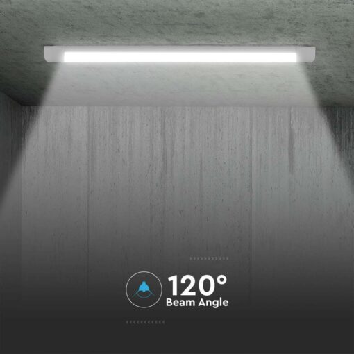 LED Πρισματικό Γραμμικό Φωτιστικό 120cm 40W V-TAC PRO Samsung Chip 4800lm 120° Φυσικό 4000K – 20351