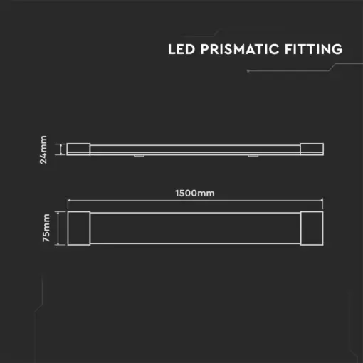 LED Πρισματικό Γραμμικό Φωτιστικό 150cm 50W V-TAC PRO Samsung Chip 6000lm 120° Φυσικό 4000K – 20354