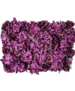 GloboStar® Artificial Garden ROSES STORY 20356 Τεχνητό Διακοσμητικό Πάνελ Λουλουδιών – Κάθετος Κήπος σύνθεση Φουξ & Βυσσινί Τριαντάφυλλα Μ40 x Π60 x Υ10cm