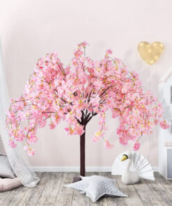 GloboStar® Artificial Garden PINK CHERRY BLOSSOM TREE 20359 Τεχνητό Διακοσμητικό Δέντρο Ροζ Άνθος Κερασιάς Υ140cm