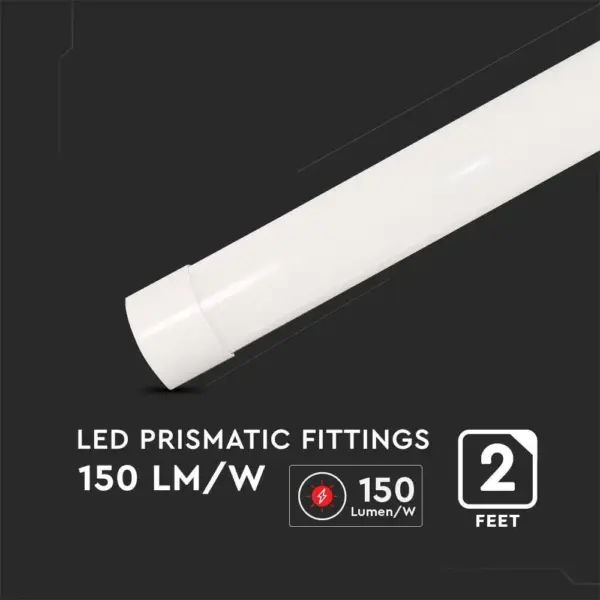 LED Πρισματικό Γραμμικό Φωτιστικό 60cm 15W V-TAC PRO  2250lm 120° Θερμό 3000K – 20359