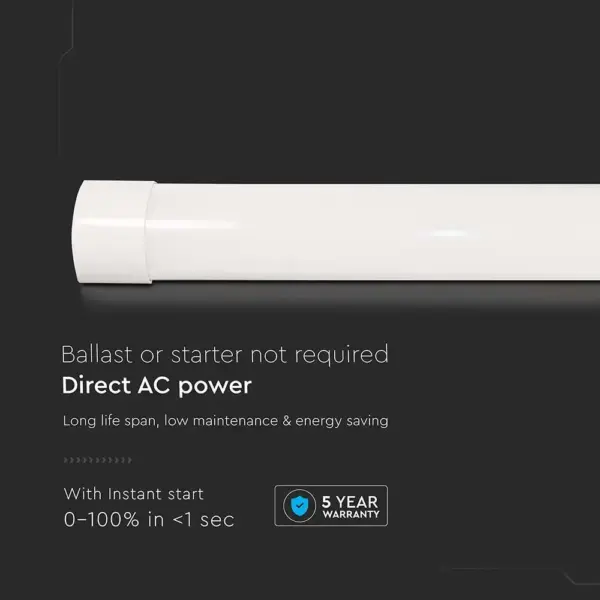 LED Πρισματικό Γραμμικό Φωτιστικό 60cm 15W V-TAC PRO  2250lm 120° Θερμό 3000K – 20359