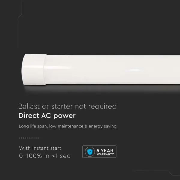 LED Πρισματικό Γραμμικό Φωτιστικό 120cm 30W V-TAC PRO  4650lm 120° Ψυχρό 6400K – 20364