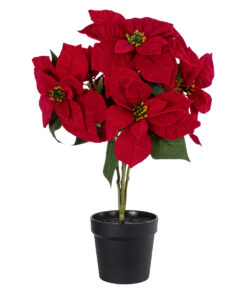 GloboStar® Artificial Garden CHRISTMASS FLOWER EUPHORBIA 20365 Τεχνητό Διακοσμητικό Χριστουγεννιάτικο Λουλούδι Αλεξανδρινό Υ49cm