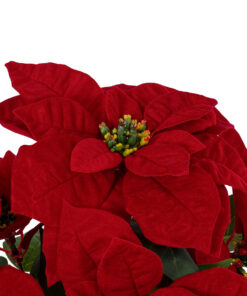 GloboStar® Artificial Garden CHRISTMASS FLOWER EUPHORBIA 20365 Τεχνητό Διακοσμητικό Χριστουγεννιάτικο Λουλούδι Αλεξανδρινό Υ49cm