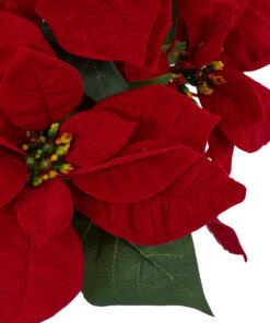 GloboStar® Artificial Garden CHRISTMASS FLOWER EUPHORBIA 20365 Τεχνητό Διακοσμητικό Χριστουγεννιάτικο Λουλούδι Αλεξανδρινό Υ49cm