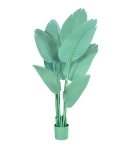 GloboStar® Artificial Garden TURQUOISE STRELITZIA 20368 Τεχνητό Διακοσμητικό Φυτό Τιρκουάζ Στερλίτσια Υ120cm