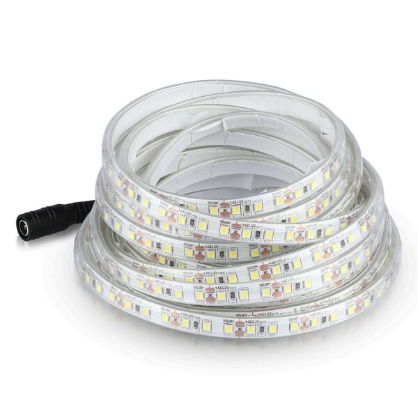 LED Ταινία 7.2W V-TAC Dimmable 600lm/m Αδιάβροχη IP65 Ψυχρό Λευκό 6400K 5 Μέτρα – 212037