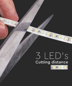 LED Ταινία 7.2W V-TAC Dimmable 600lm/m Αδιάβροχη IP65 Φυσικό Λευκό 4000K 5 Μέτρα – 212044