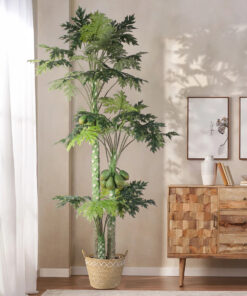 GloboStar® Artificial Garden PAPAYA TREE 20383 Τεχνητό Διακοσμητικό Φυτό Παπάγια Υ270cm