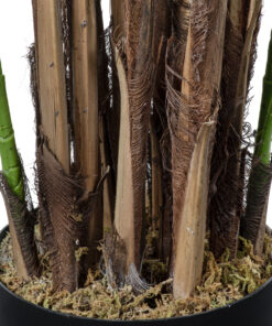 GloboStar® Artificial Garden BROADLEAF LADY PALM TREE 20384 Τεχνητό Διακοσμητικό Φυτό Πλατύφυλλος Φοίνικας Μπαμπού Υ300cm