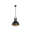 GloboStar® SIERRA 203-0011 Vintage Κρεμαστό Φωτιστικό Καμπάνα Μονόφωτο 1 x E27 IP20 Μαύρο Μέταλλο – Μ30 x Π30 x Υ90cm
