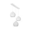 GloboStar® YASAM 203-0027 Vintage Κρεμαστό Φωτιστικό Σχοινί Τρίφωτο 3 x E27 IP20 Λευκό Σχοινί – Μ55 x Π25 x Υ80cm