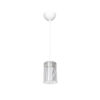 GloboStar® TORUS 203-0064 Μοντέρνο Κρεμαστό Φωτιστικό Καμπάνα Μονόφωτο 1 x E27 IP20 Λευκό Πλαστικό – Μ10 x Π10 x Υ77cm