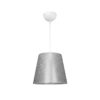 GloboStar® CONEY 203-0070 Μοντέρνο Κρεμαστό Φωτιστικό Καπέλο Μονόφωτο 1 x E27 IP20 Γκρι Διάτρητο  Ύφασμα – Μ26 x Π26 x Υ93cm