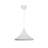 GloboStar® BELFRY 203-0079 Μοντέρνο Κρεμαστό Φωτιστικό Καμπάνα Μονόφωτο 1 x E27 IP20 Λεύκο Πλαστικό – Μ29.5 x Π29.5 x Υ90cm