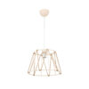 GloboStar® JUTE 203-0092 Μοντέρνο Κρεμαστό Φωτιστικό Σχοινί Μονόφωτο 1 x E27 IP20 Μπεζ Μεταλλό με Μπεζ Σχοινί- Μ30 x Π30 x Υ75cm