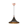 GloboStar® MARBLE 203-0099 Μοντέρνο Κρεμαστό Φωτιστικό Καμπάνα Μονόφωτο 1 x E27 IP20 Μαύρο με Χρυσό Πλαστικό – Μ30 x Π30 x Υ60cm