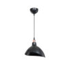 GloboStar® RIVE 203-0143 Μοντέρνο Κρεμαστό Φωτιστικό Καμπάνα Μονόφωτο 1 x E27 IP20 Μάυρο με Χρυσό Πλαστικό – Μ22 x Π22 x Υ83cm