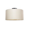 GloboStar® CILIO 203-0154 Μοντέρνο Φωτιστικό Οροφής Καπέλο Μονόφωτο 1 x E27 IP20 Μπεζ Ύφασμα – Μ38 x Π38 x Υ21cm