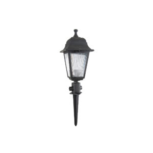 GloboStar® VITRO 203-0193 Vintage Καρφωτό Φωτιστικό Φαναράκι Μονόφωτο 1 x E27 IP44 Μαύρο Πλαστικό Σώμα – Μ16 x Π16 x Υ51cm