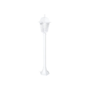 GloboStar® VITRO 203-0202 Vintage Επιδαπέδιο Φωτιστικό Φαναράκι Μονόφωτο 1 x E27 IP44 Λευκό Πλαστικό Σώμα – Μ16 x Π16 x Υ100cm