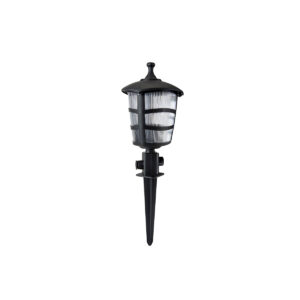 GloboStar® ZARDIN 203-0208 Vintage Καρφωτό Φωτιστικό Φαναράκι Μονόφωτο 1 x E27 IP44 Μαύρο Πλαστικό Σώμα – Μ17 x Π17 x Υ45cm
