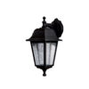 GloboStar® SOLME 203-0211 Vintage Επιτοίχιο Φωτιστικό Φαναράκι Μονόφωτο 1 x E27 IP44 Μαύρο Πλαστικό Σώμα – Μ19 x Π15 x Υ35cm