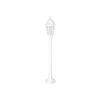 GloboStar® SOLME 203-0222 Vintage Επιδαπέδιο Φωτιστικό Φαναράκι Μονόφωτο 1 x E27 IP44 Λευκό Πλαστικό Σώμα – Μ15 x Π15 x Υ100cm