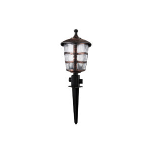 GloboStar® ZARDIN 203-0228 Vintage Καρφωτό Φωτιστικό Φαναράκι Μονόφωτο 1 x E27 IP44 Χάλκινο Πλαστικό Σώμα – Μ17 x Π17 x Υ45cm