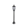 GloboStar® VERDI 203-0230 Vintage Επιδαπέδιο Φωτιστικό Φαναράκι Μονόφωτο 1 x E27 IP44 Μαύρο Πλαστικό Σώμα – Μ17 x Π17 x Υ104.5cm