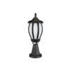 GloboStar® VERDI 203-0231 Vintage Επιδαπέδιο Φωτιστικό Φαναράκι Μονόφωτο 1 x E27 IP44 Μαύρο Πλαστικό Σώμα – Μ17 x Π17 x Υ47cm