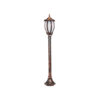 GloboStar® VERDI 203-0236 Vintage Επιδαπέδιο Φωτιστικό Φαναράκι Μονόφωτο 1 x E27 IP44 Χάλκινο Πλαστικό Σώμα – Μ17 x Π17 x Υ104.5cm