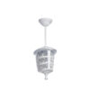 GloboStar® ZARDIN 203-0237 Vintage Κρεμαστό Φωτιστικό Φαναράκι Μονόφωτο 1 x E27 IP44 Λευκό Πλαστικό Σώμα – Μ17 x Π17 x Υ42cm