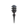 GloboStar® LANTERNA 203-0242 Μοντέρνο Καρφωτό Φωτιστικό Φαναράκι Μονόφωτο 1 x E27 IP44 Μαύρο Πλαστικό Σώμα – Μ17 x Π17 x Υ80cm