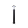 GloboStar® GARDENIO 203-0247 Μοντέρνο Επιδαπέδιο Φωτιστικό Φαναράκι Μονόφωτο 1 x E27 IP44 Μαύρο Πλαστικό Σώμα – Μ15 x Π15 x Υ85cm