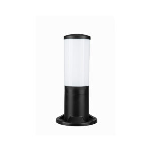GloboStar® GARDENIO 203-0249 Μοντέρνο Επιδαπέδιο Φωτιστικό Μονόφωτο 1 x E27 IP44 Μαύρο Πλαστικό Σώμα – Μ15 x Π15 x Υ31cm