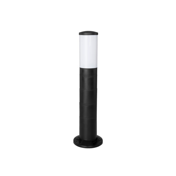 GloboStar® GARDENIO 203-0251 Μοντέρνο Επιδαπέδιο Φωτιστικό Μονόφωτο 1 x E27 IP44 Μαύρο Πλαστικό Σώμα – Μ15 x Π15 x Υ56cm