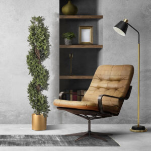 GloboStar® Artificial Garden BUXUS SPIRAL 20401 Τεχνητό Διακοσμητικό Φυτό Σπιράλ Πυξός Υ150cm