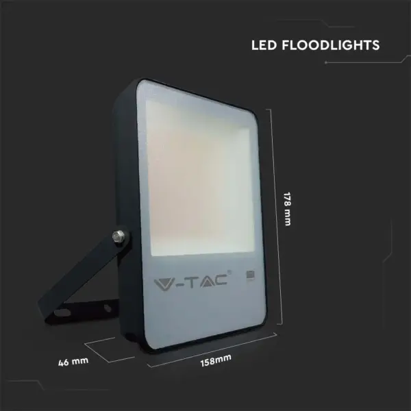 Προβολέας LED V-TAC PRO Samsung Chip 50W φυσικό λευκό 4000K Μαύρο σώμα 137lm/W Evolution – 20404