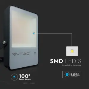 LED Προβολέας 100W V-TAC PRO Samsung Chip Μαύρος 100° 13700lm Αδιάβροχος IP65 Φυσικό 4000K – 20406