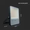 LED Προβολέας 100W V-TAC PRO Samsung Chip Μαύρος 100° 13700lm Αδιάβροχος IP65 Φυσικό 4000K – 20406
