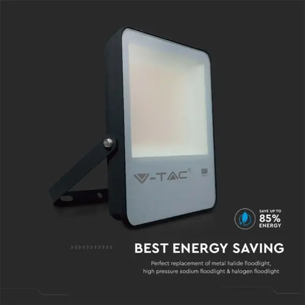 LED Προβολέας 100W V-TAC PRO Samsung Chip Μαύρος 100° 13700lm Αδιάβροχος IP65 Φυσικό 4000K – 20406