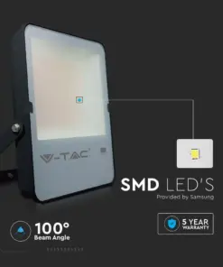 Προβολέας LED V-TAC PRO Samsung Chip 150W Ψυχρό Λευκό 6400K Μαύρο 20500lm Evolution – 20409
