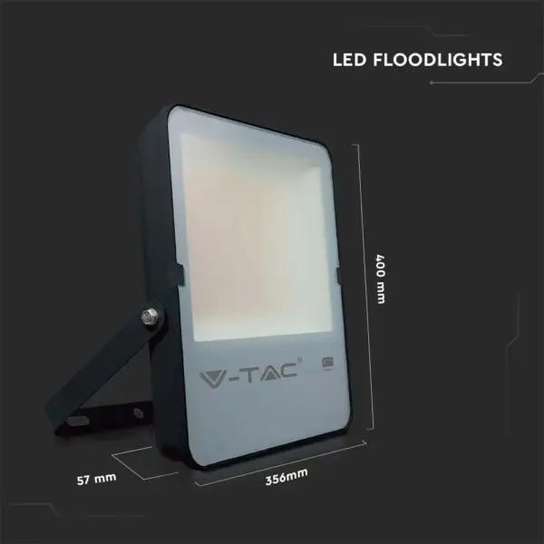 LED Προβολέας 200W V-TAC PRO Samsung Chip Μαύρος 100° 27350lm Αδιάβροχος IP65 Ψυχρό 6400K – 20411